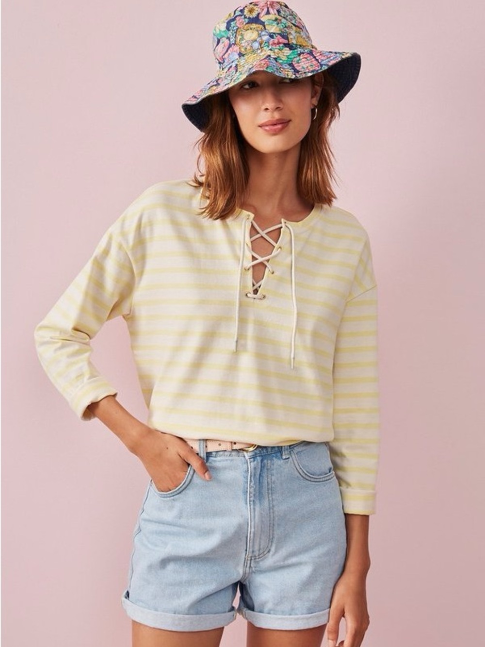 🇫🇷 Des Petits Hauts Ginto Striped Long Sleeve. Size Small